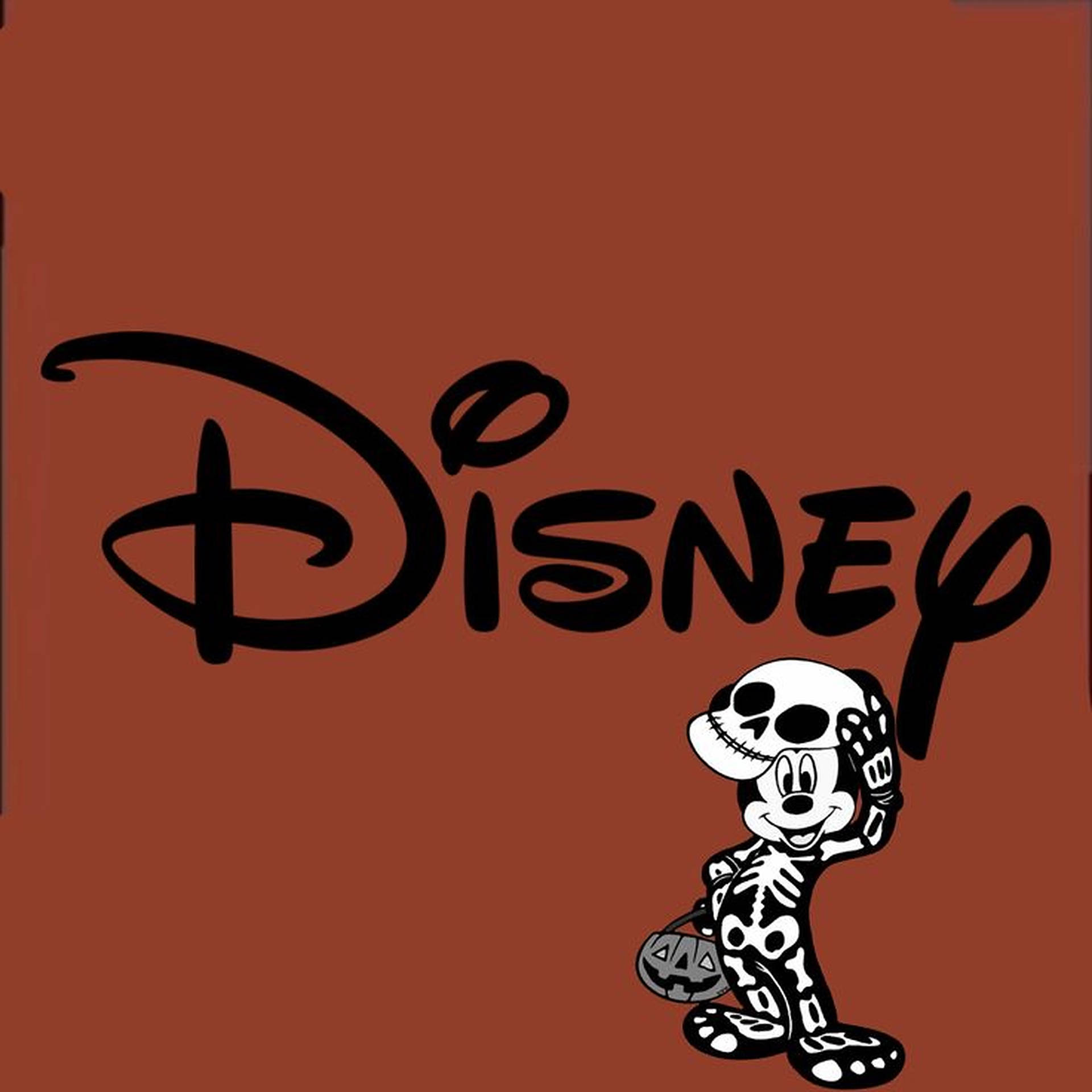 Skeleton Disney Logo Wallpaper