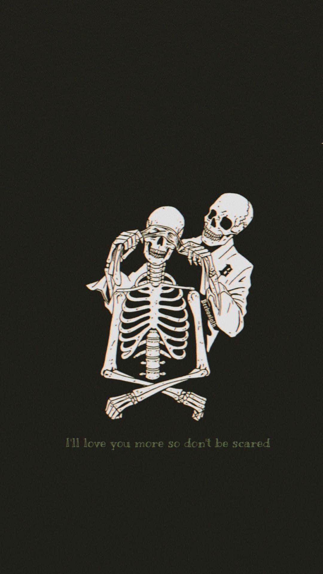Skeleton_ Embrace_ Love_ Aesthetic Wallpaper
