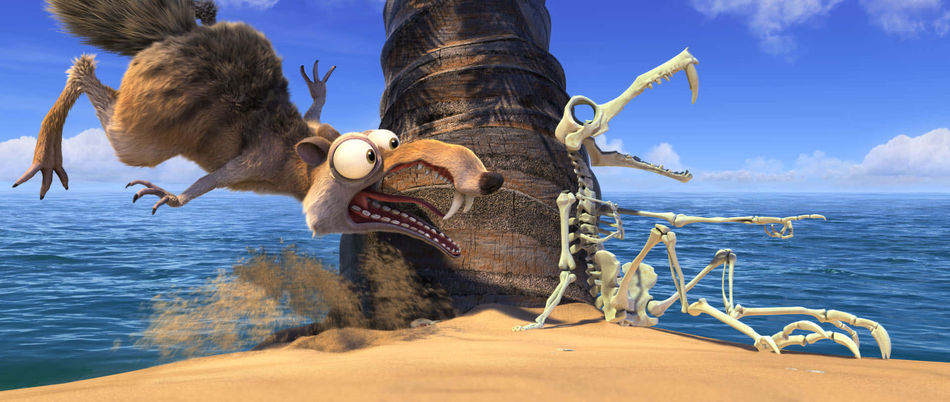 Skeleton In Ice Age Continental Drift Wallpaper