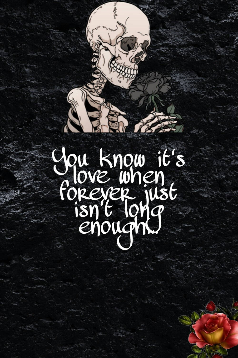 Skeleton Love Message Wallpaper