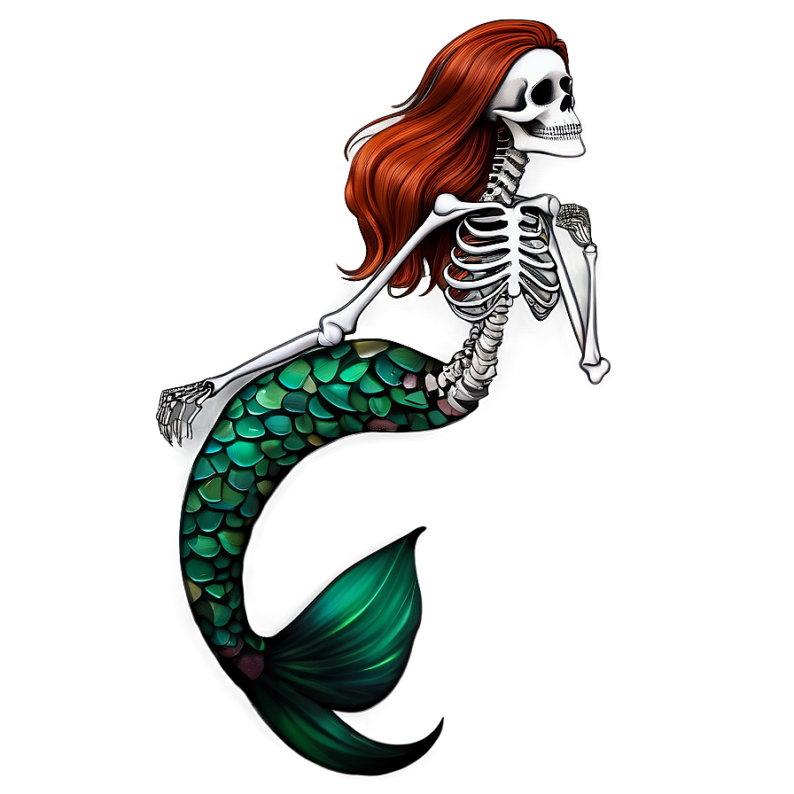 Skeleton Mermaid Png 64 PNG
