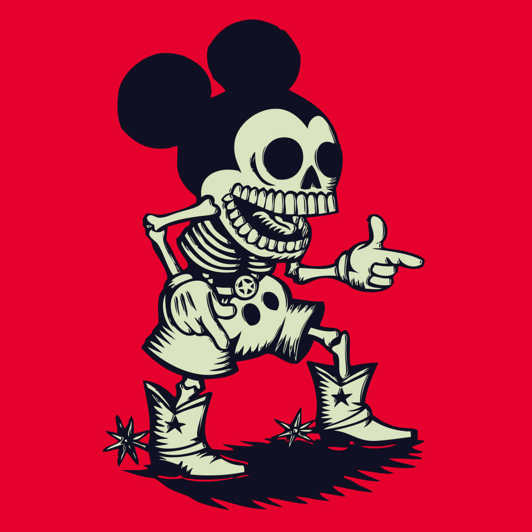 Skelet Mickey tegneserie PFP Wallpaper