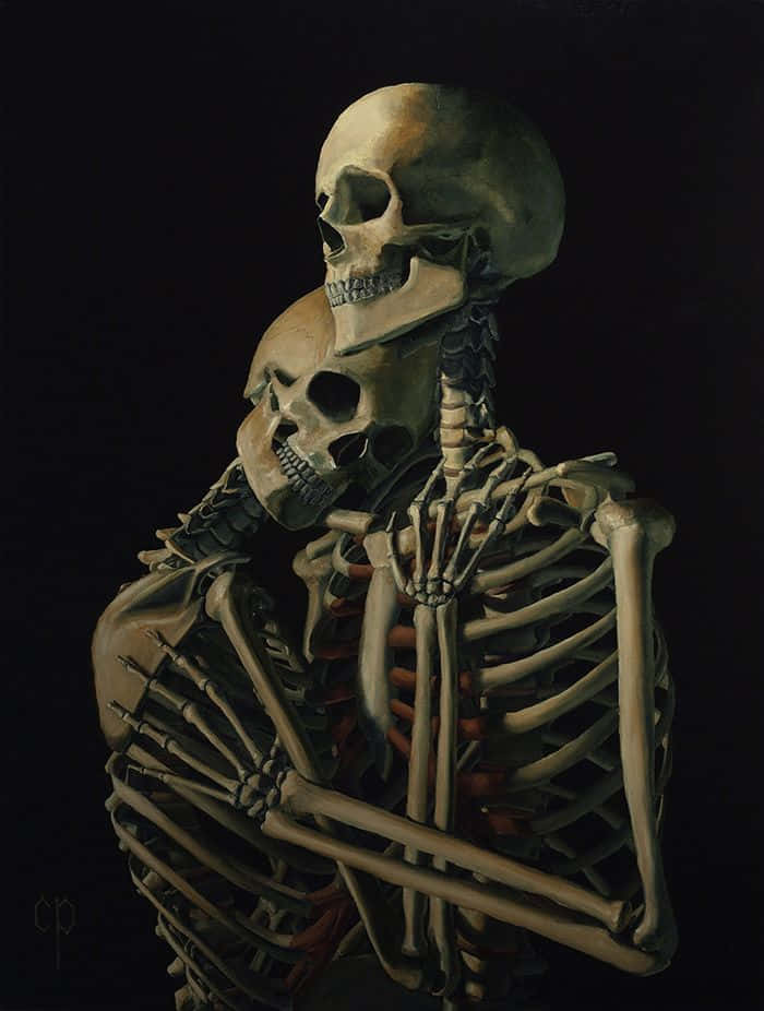 A Skeleton Draped in Shroud
