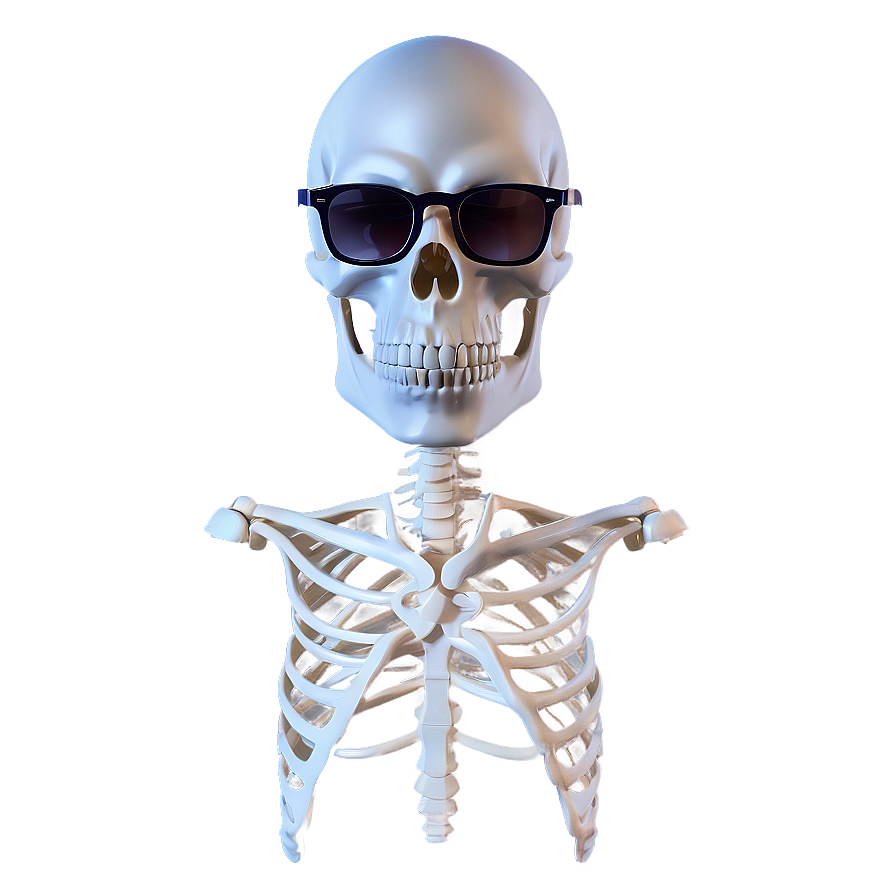Skeleton With Glasses Png Hex14 PNG
