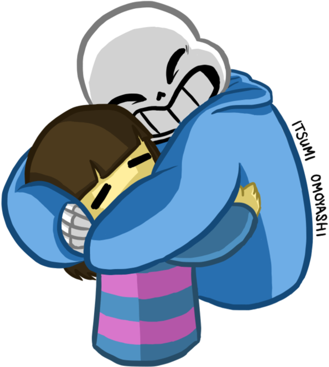 Skeletonand Child Cartoon Hug PNG