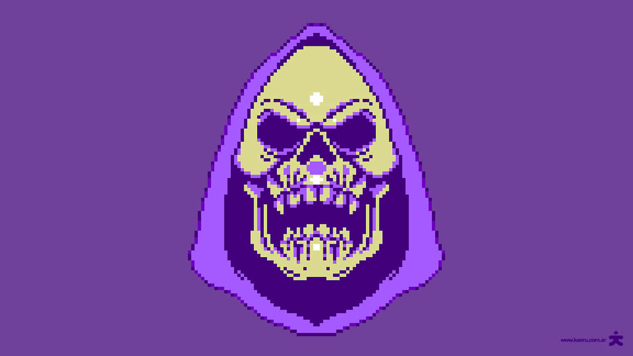 A Purple Skull With A Purple Hood Wallpaper