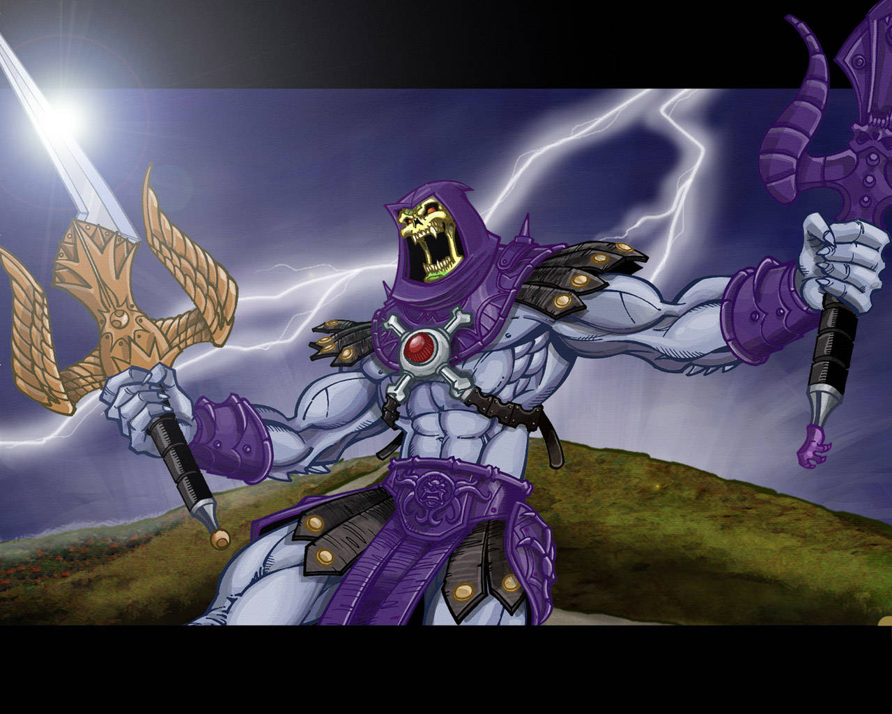 Skeletorcon Armi He-man E I Maestri Dell'universo Sfondo