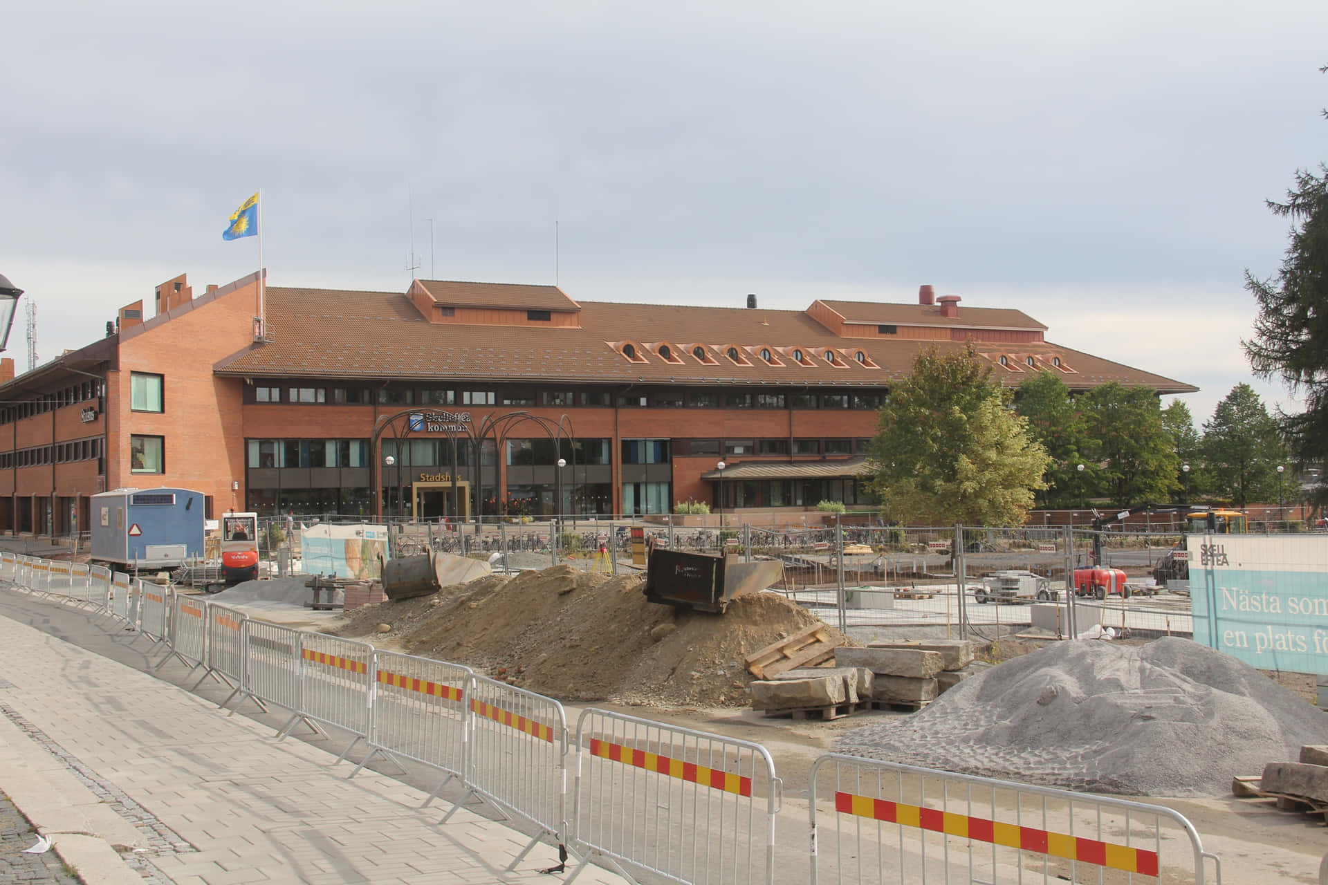 Skelleftea City Construction Site Sweden Wallpaper