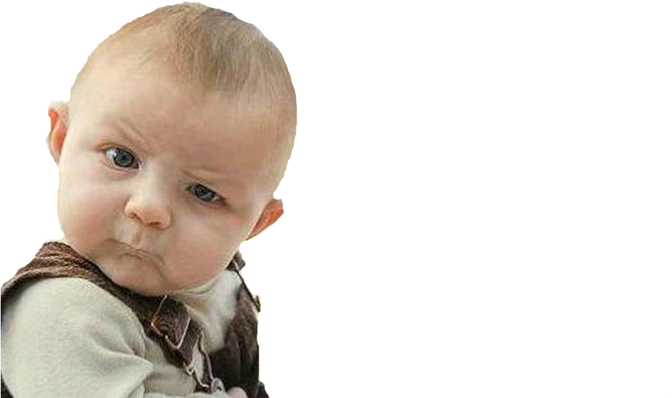 Skeptical Baby Expression PNG