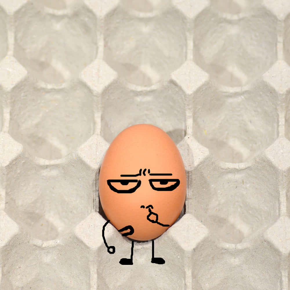 Skeptical Egg Cartoon Character Wallpaper