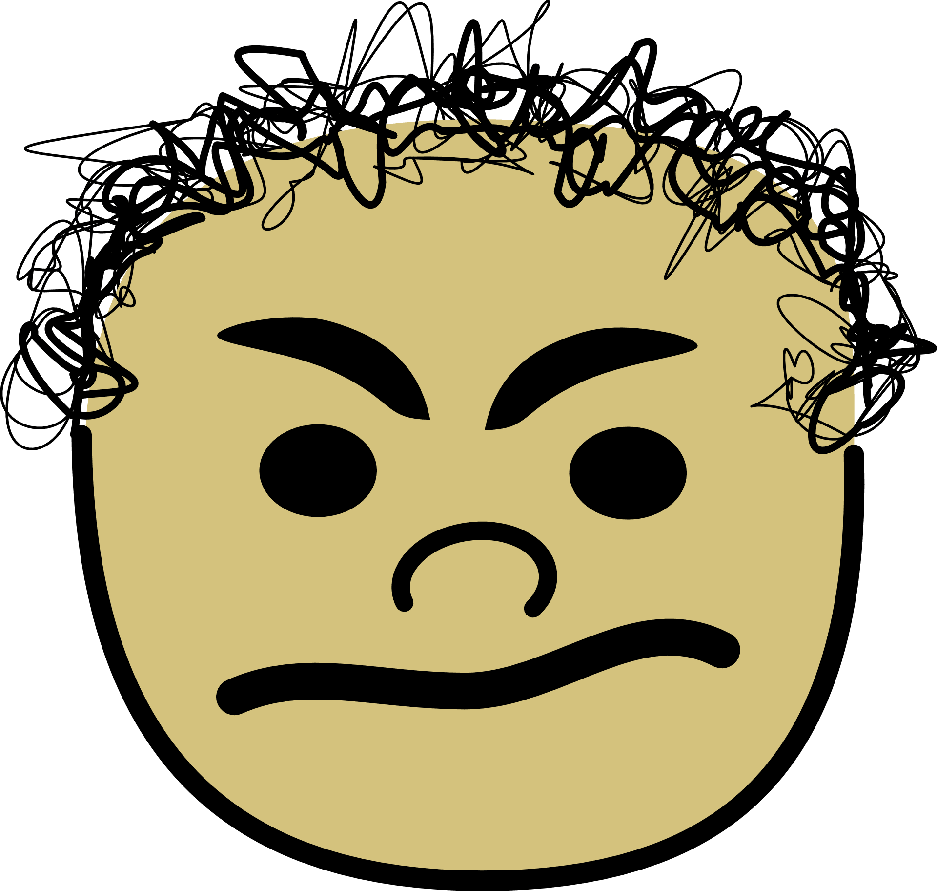 Skeptical Face Emoji Art PNG