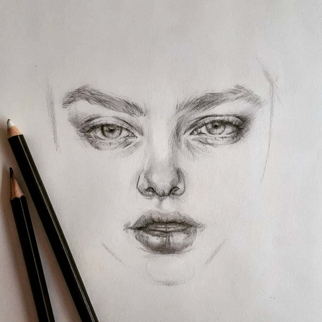 Female Face Sketch Art Picture
