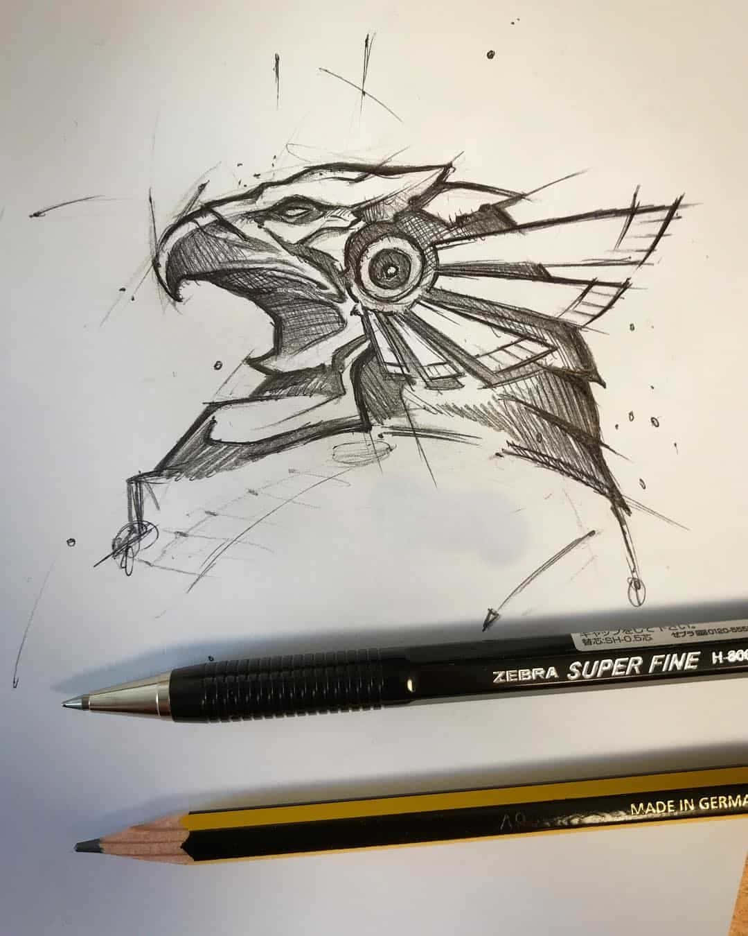 Falcon Sketch Art Picture