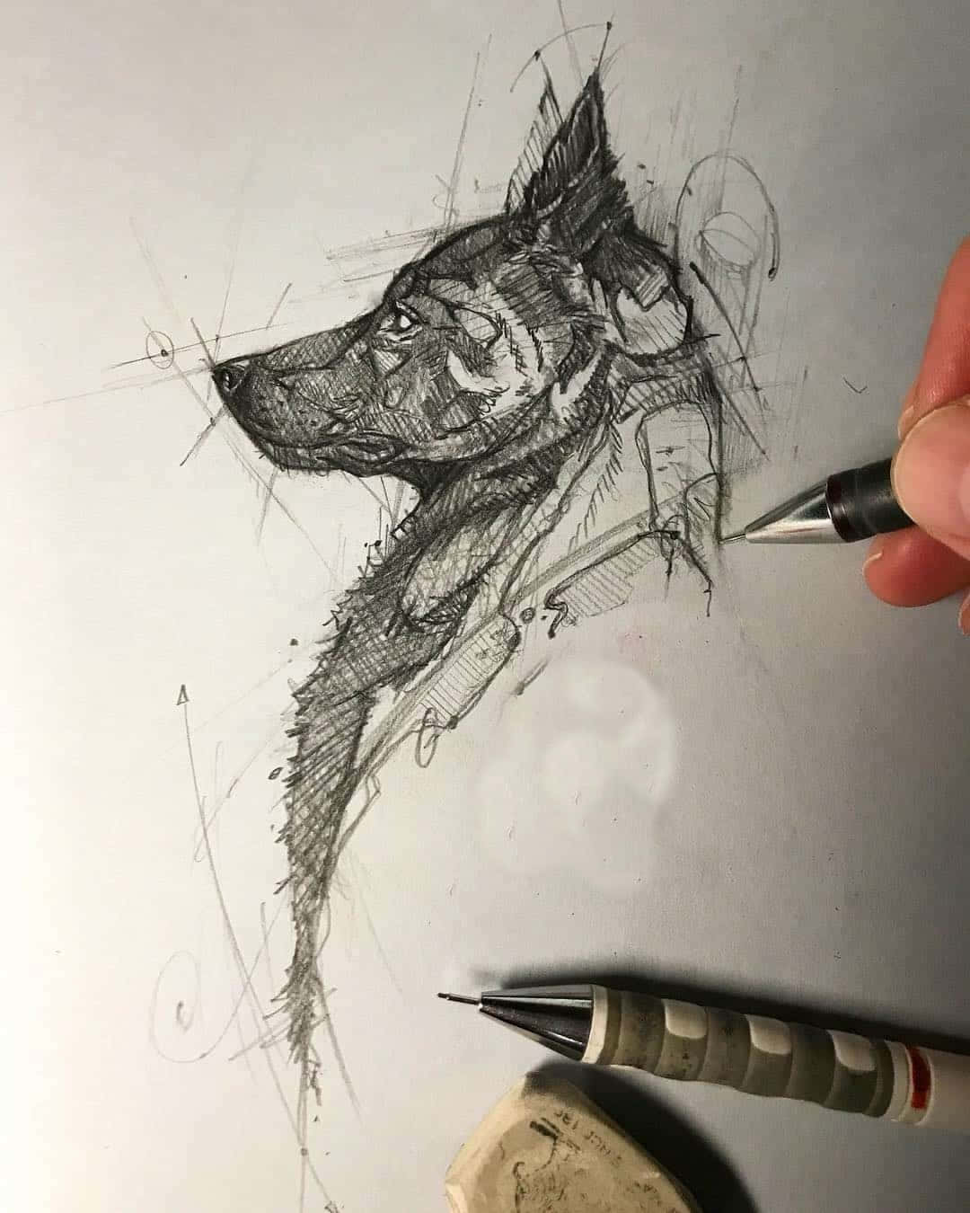 Dog Sketch Art Picture