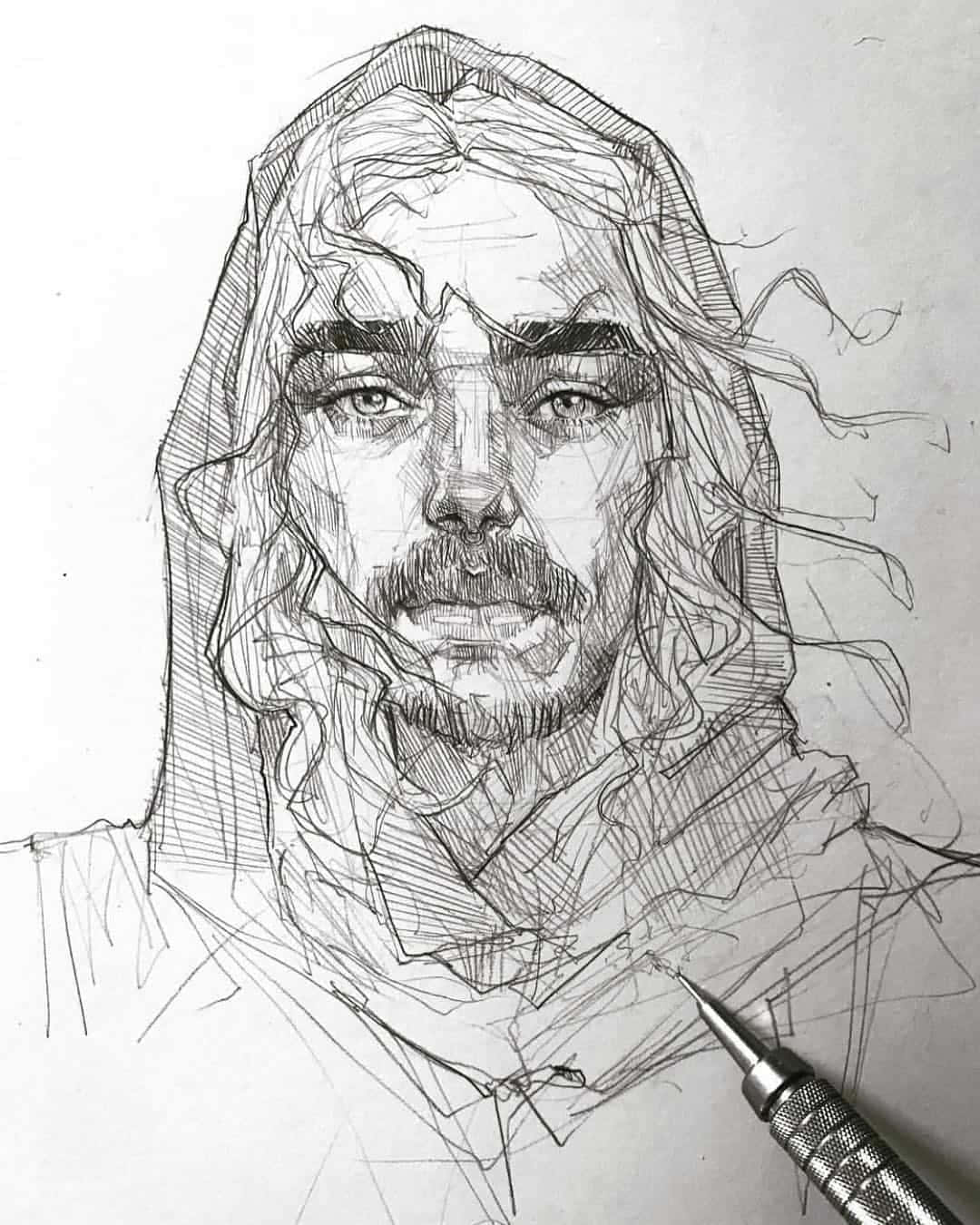 Pen Sketch Art Picture