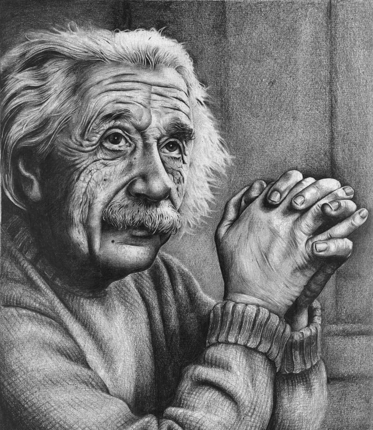 Fotodi Un Disegno A Matita Di Albert Einstein