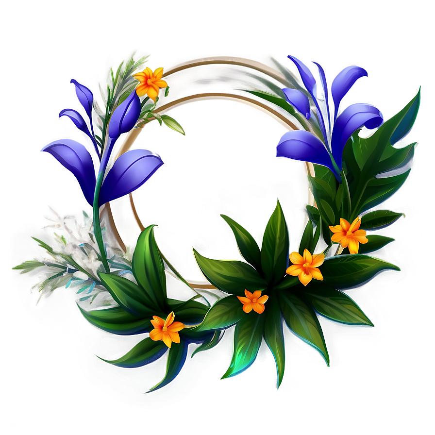 Sketch Flower Circle Png Aqf PNG