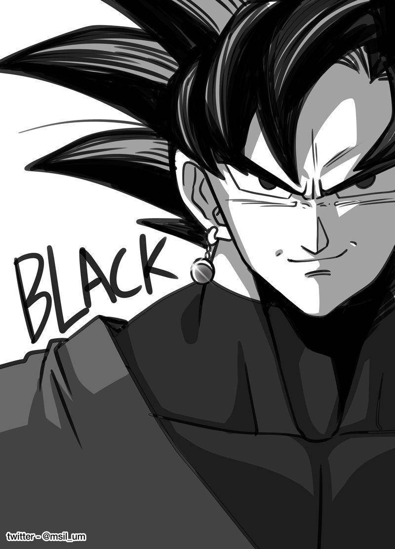 Sketch Goku Black Iphone Wallpaper