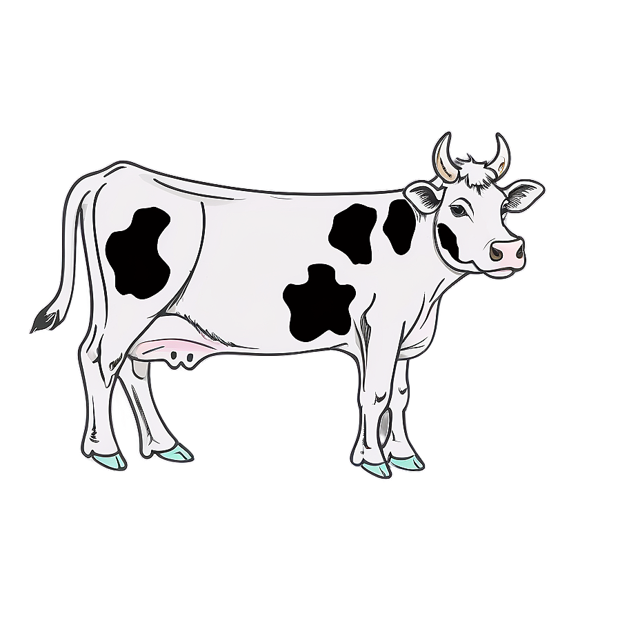 Download Sketch Of Cow Png Dil | Wallpapers.com