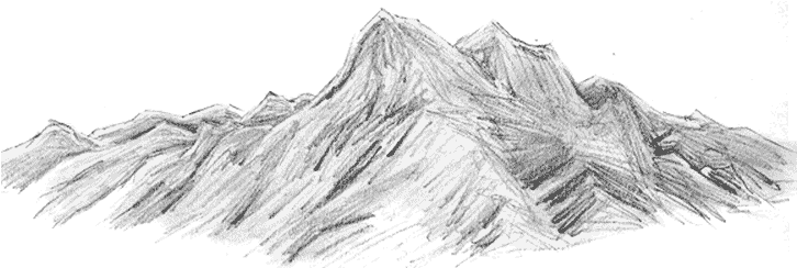 Sketch_of_ Mountain_ Range PNG