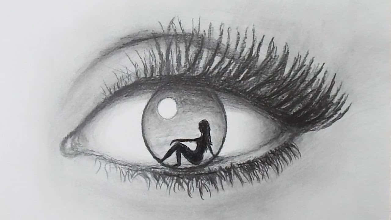 Girl In The Eye Sketch Pictures
