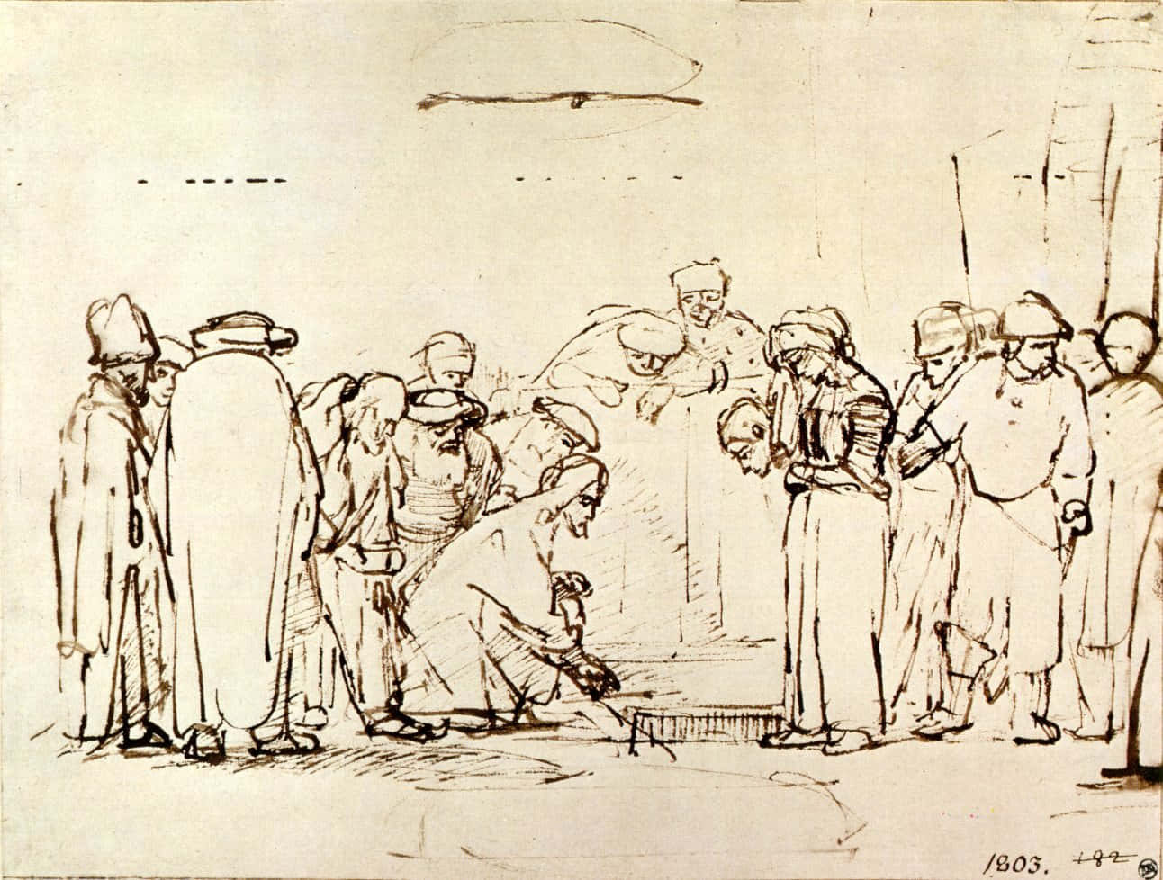 Rembrandtzeichnen Jesus Skizzenbilder