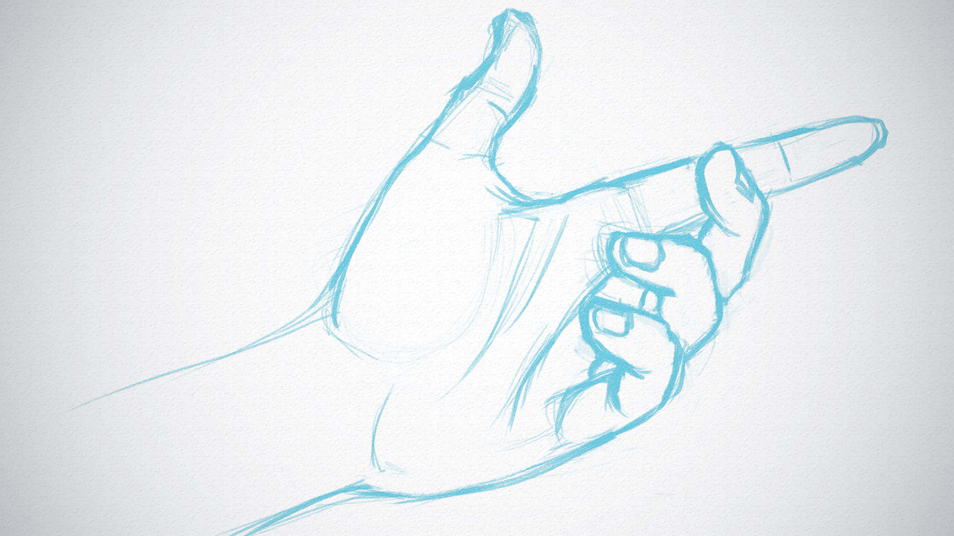 Blue Hand Sketch Pictures