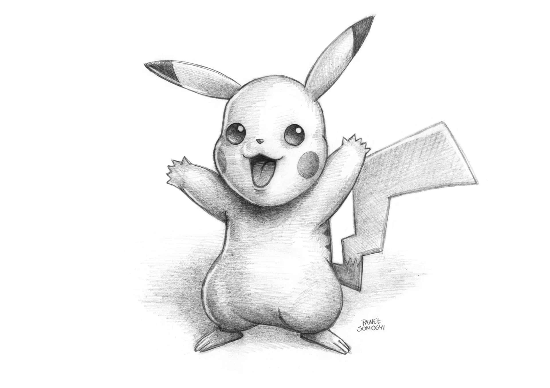 Pikachu Pencil Sketch | Ink & Pixels