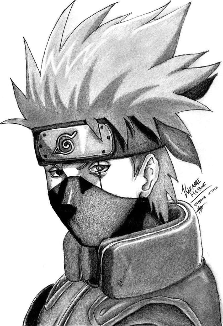 Download Naruto Anime Character Kakashi Sketch Pictures