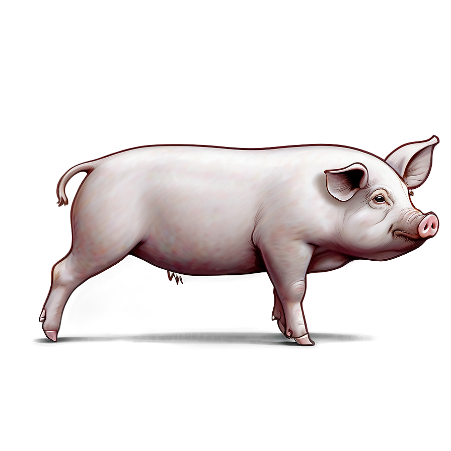 Sketched Pig Png 05212024 PNG