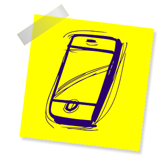 Sketchy Smartphone Illustration PNG