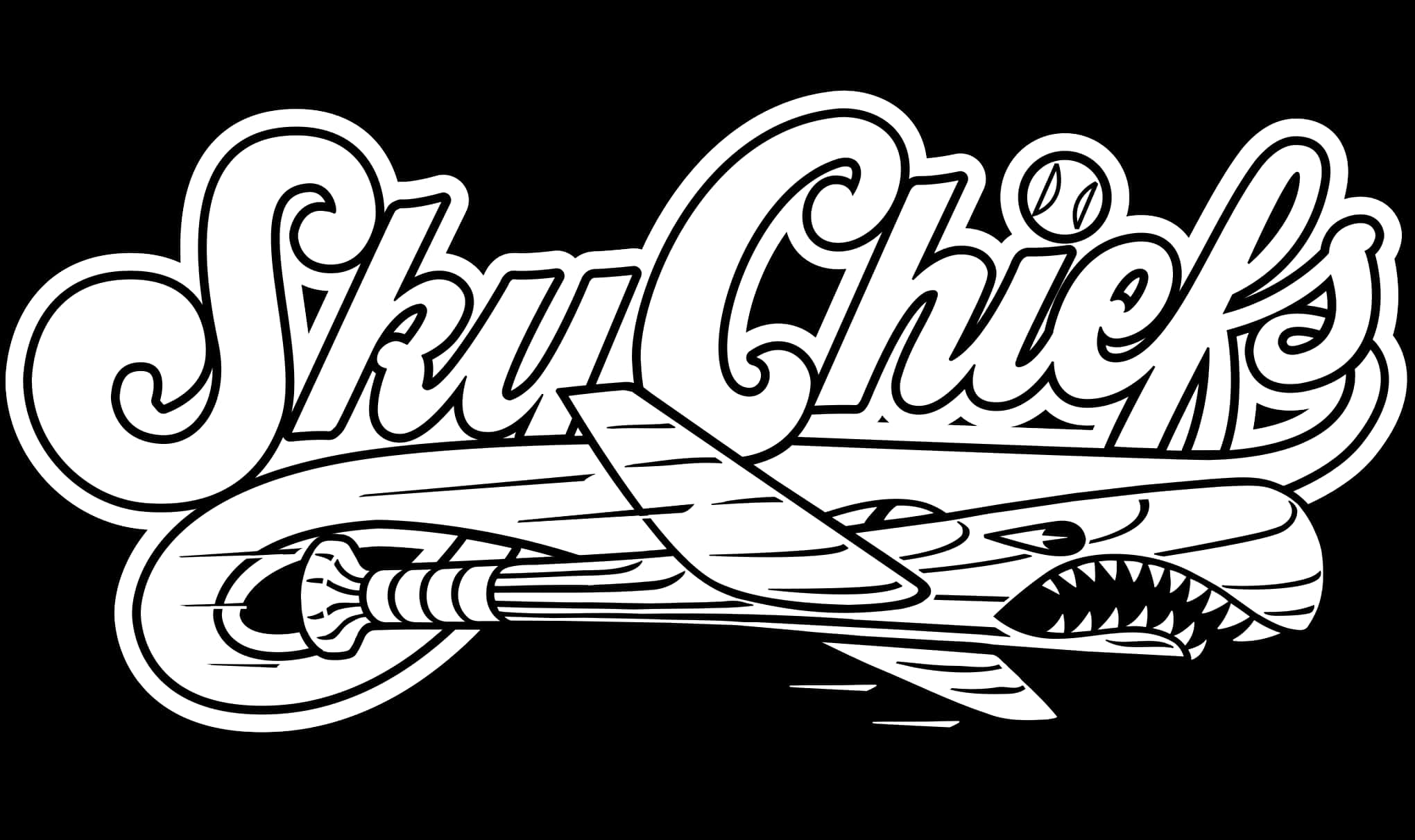 Ski Chiefs Logo Blackand White PNG
