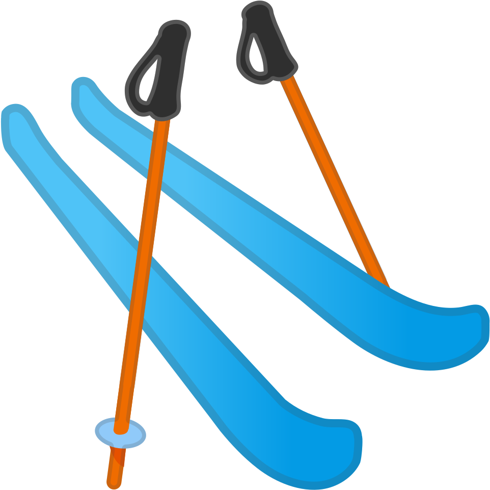 Ski Equipment Vector Illustration PNG