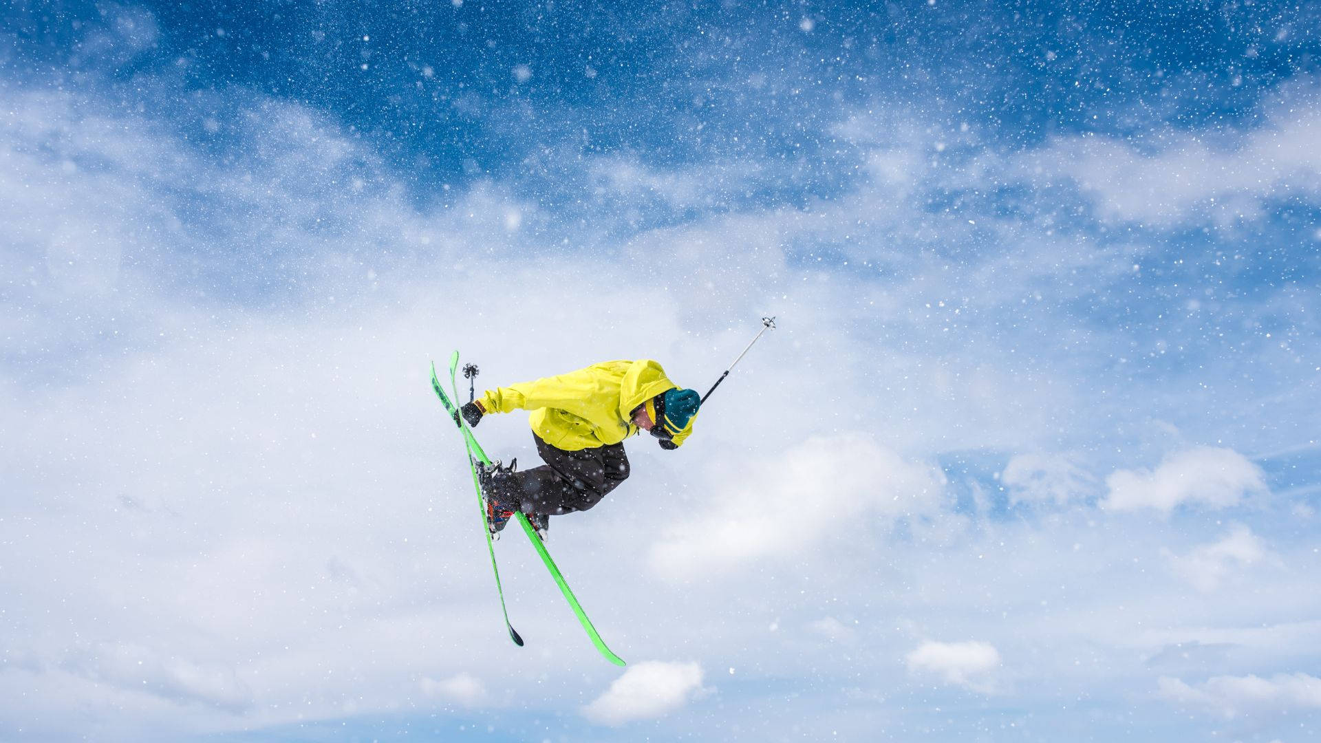 Ski Jumping Above Clouds Wallpaper