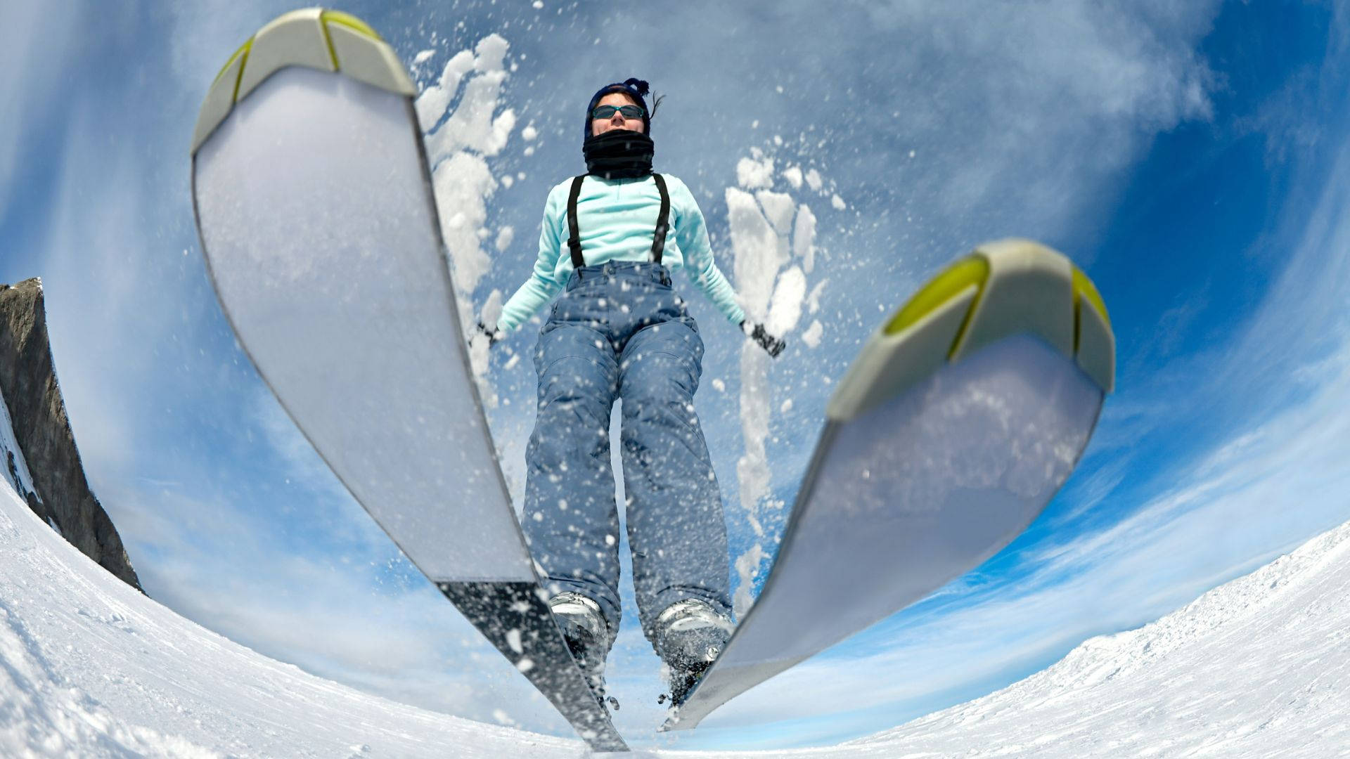 Ski Jumping Bottom View Wallpaper