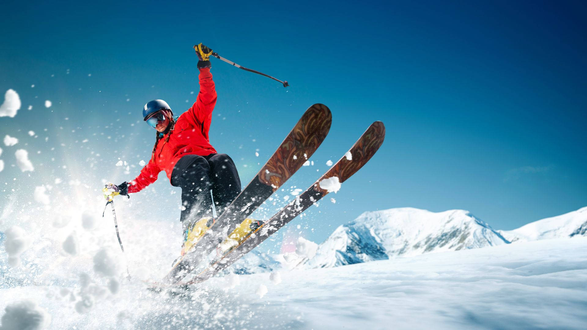 Ski Jumping Creative Photography Wallpaper