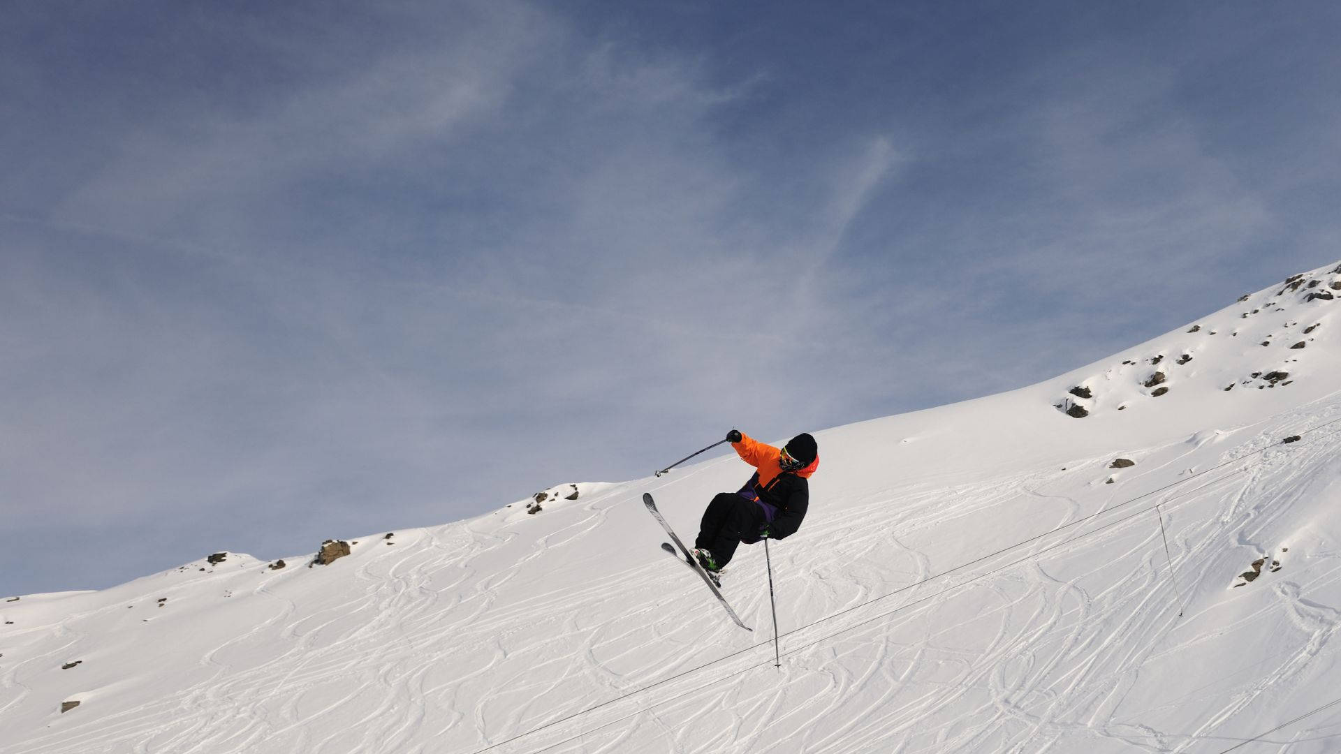 Ski Jumping On A Massive Snow Wallpaper