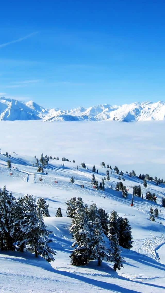 ¡deseandoestar En La Montaña De Esquí En Este Momento! Fondo de pantalla