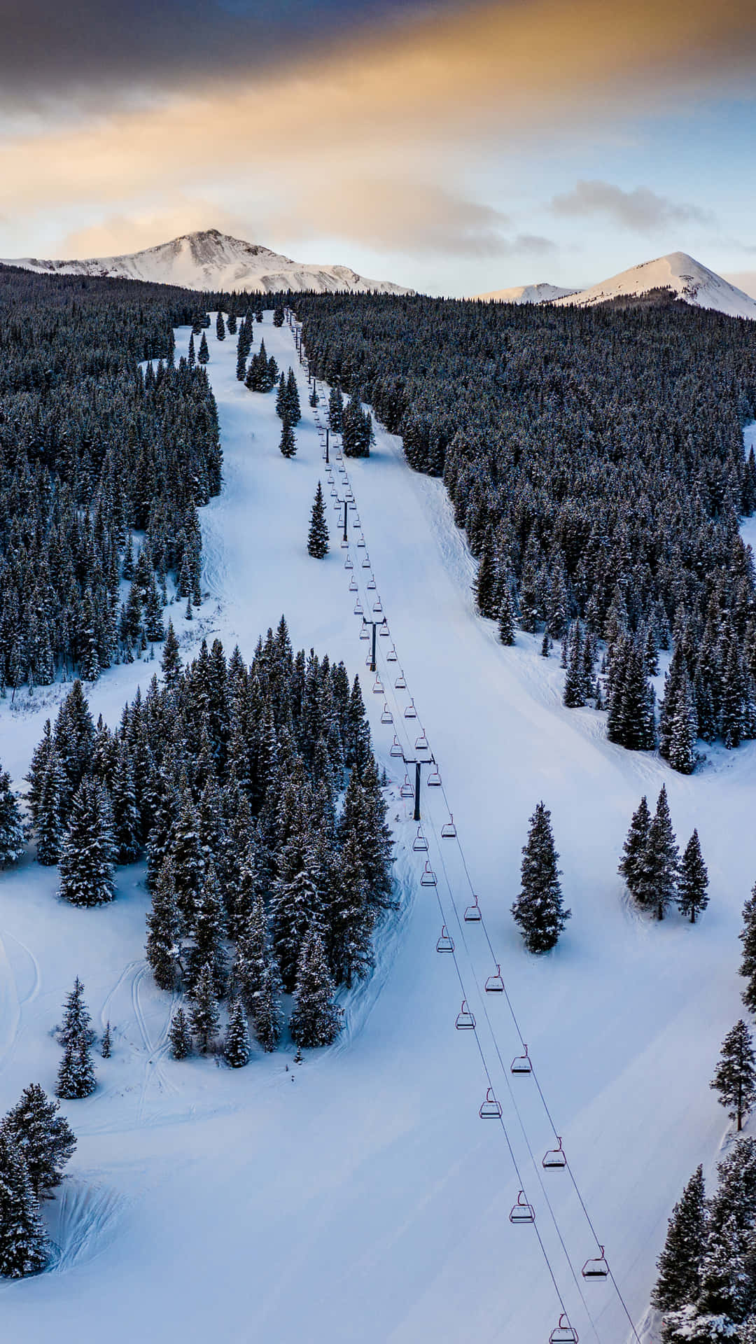 Shredding the slopes at a Ski Mountain Wallpaper