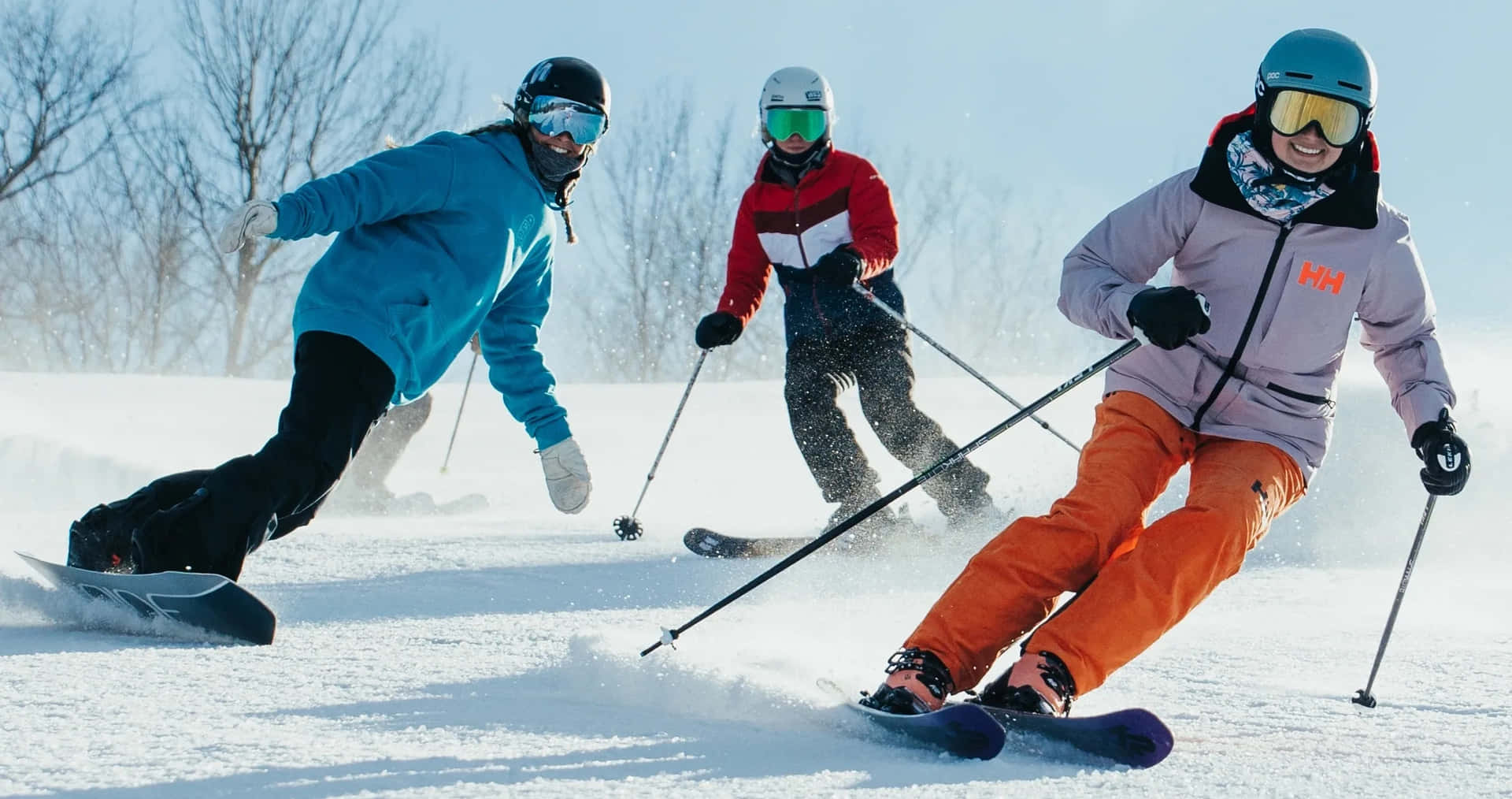 Enjoy the splendors of the great outdoors as you ski through powdery ridges.