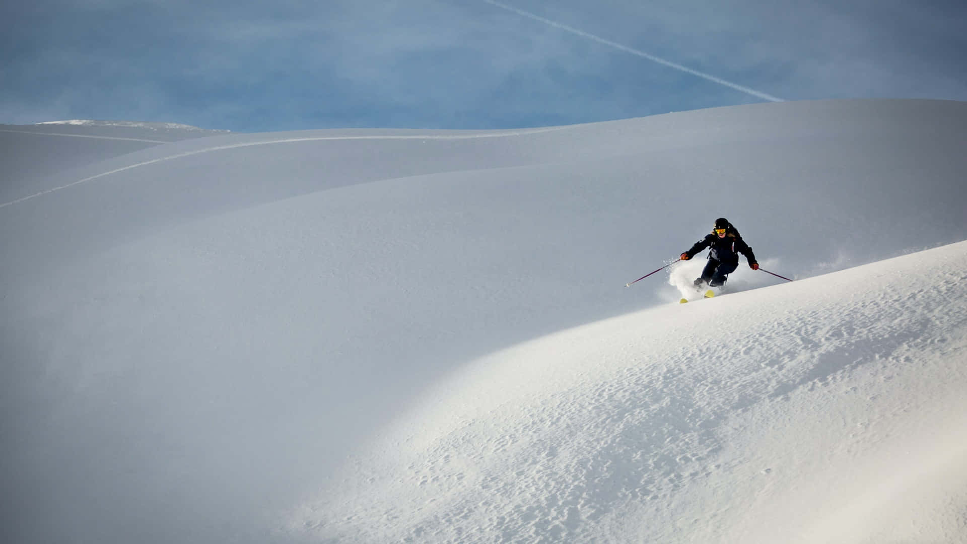 Carve up the slopes with your skis Wallpaper