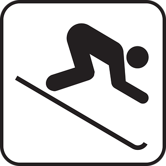 Skiing Symbol Icon PNG