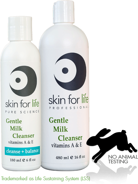 Skin For Life Gentle Milk Cleanser Bottles PNG