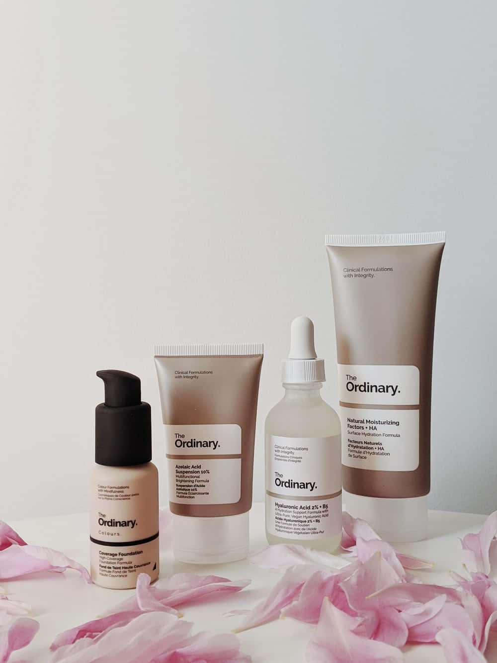 Skincare Products Aesthetic Display Wallpaper