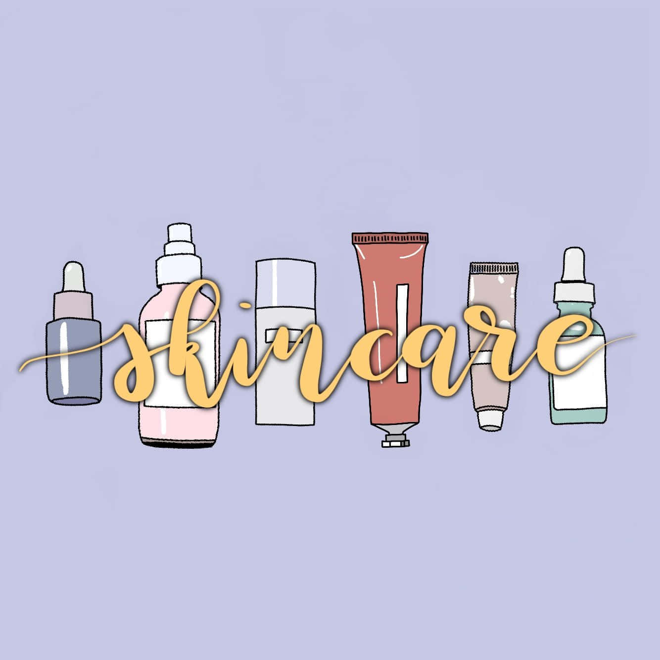 Skincare Products Aesthetic Wallpaper