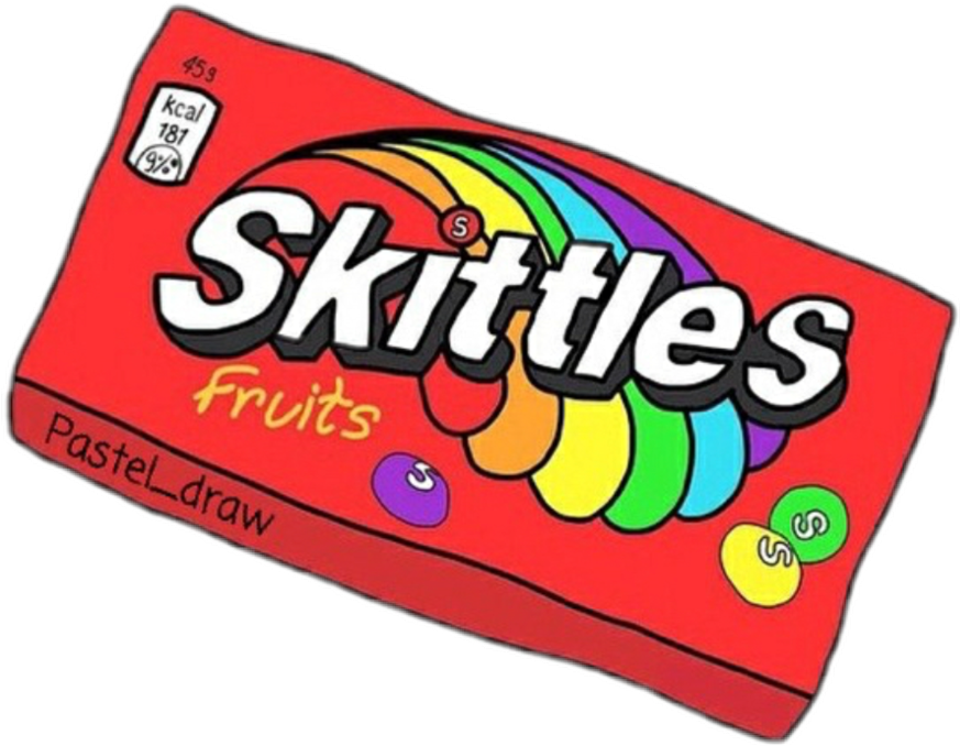 Skittles Fruits Candy Pack Illustration PNG
