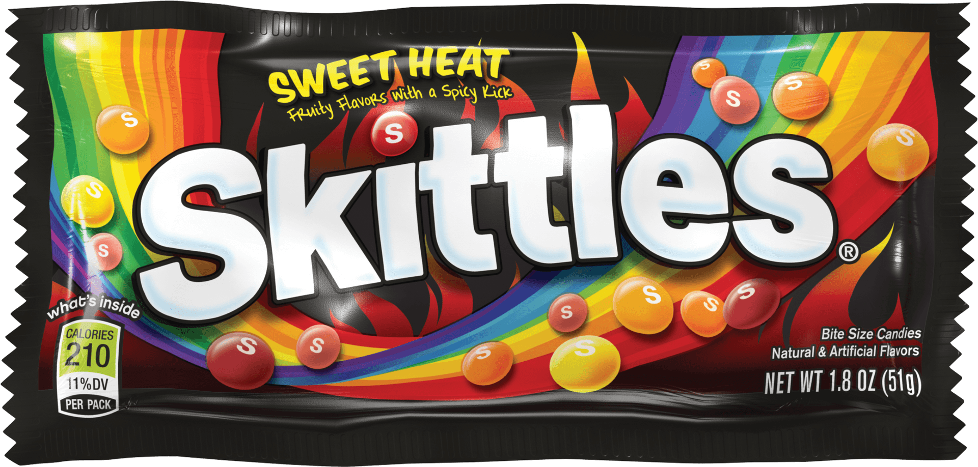 Skittles Sweet Heat Package PNG