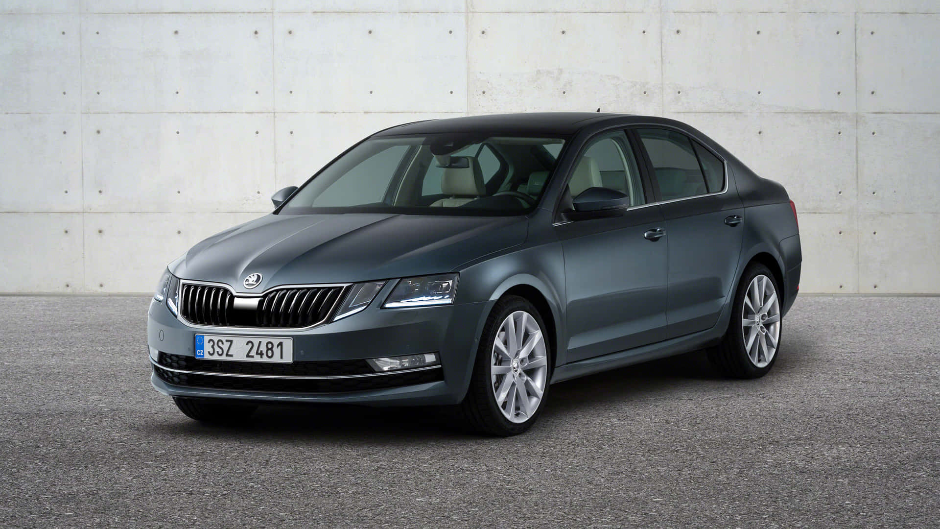 Skoda Octavia Showcased In An Urban Landscape Wallpaper