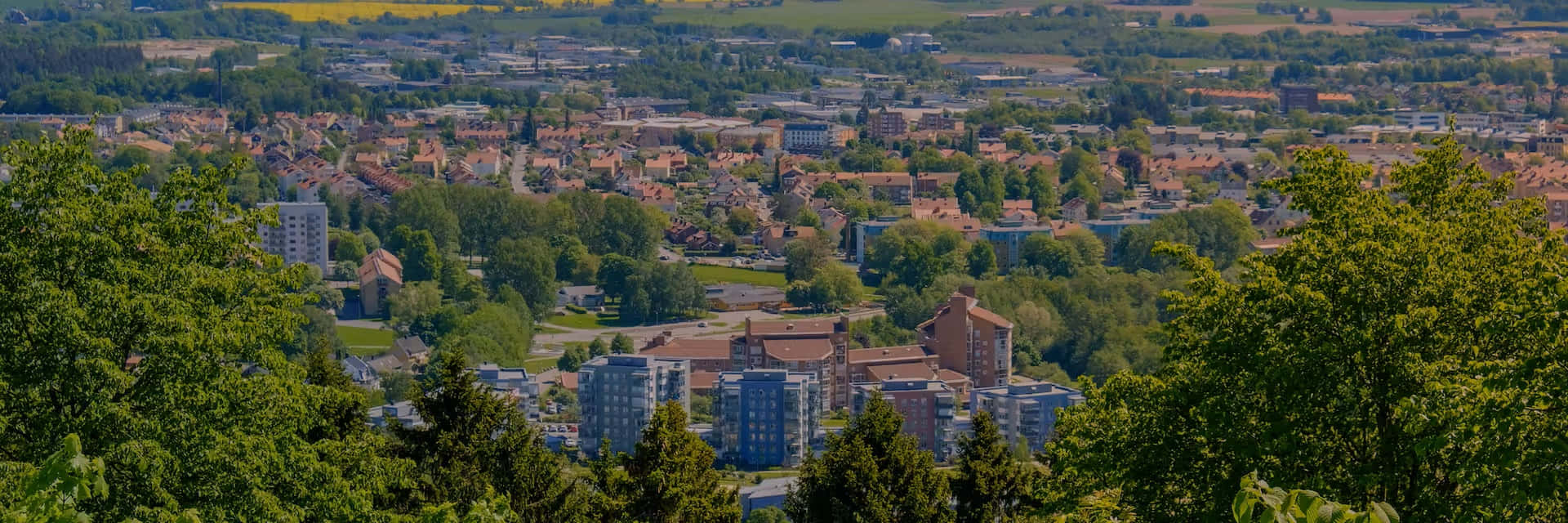 Skovde Cityscape Panorama Wallpaper