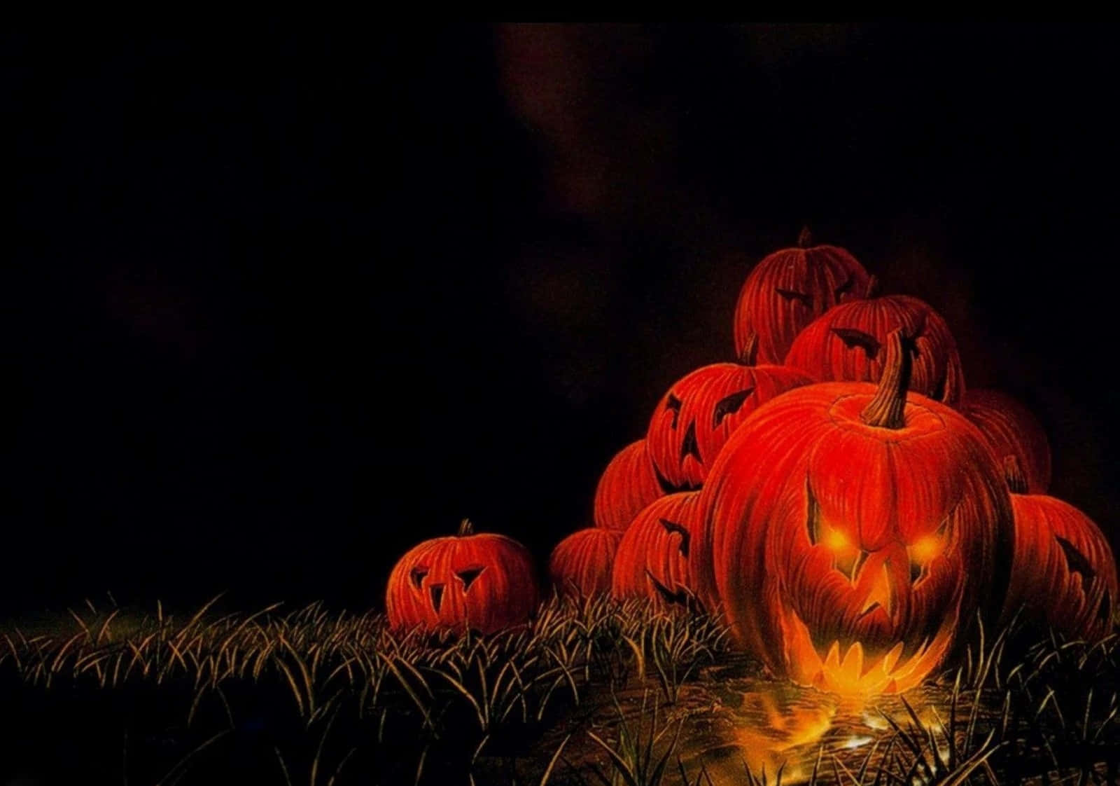 Frygtindgydende Halloween billeder med spøgelser og hekse.